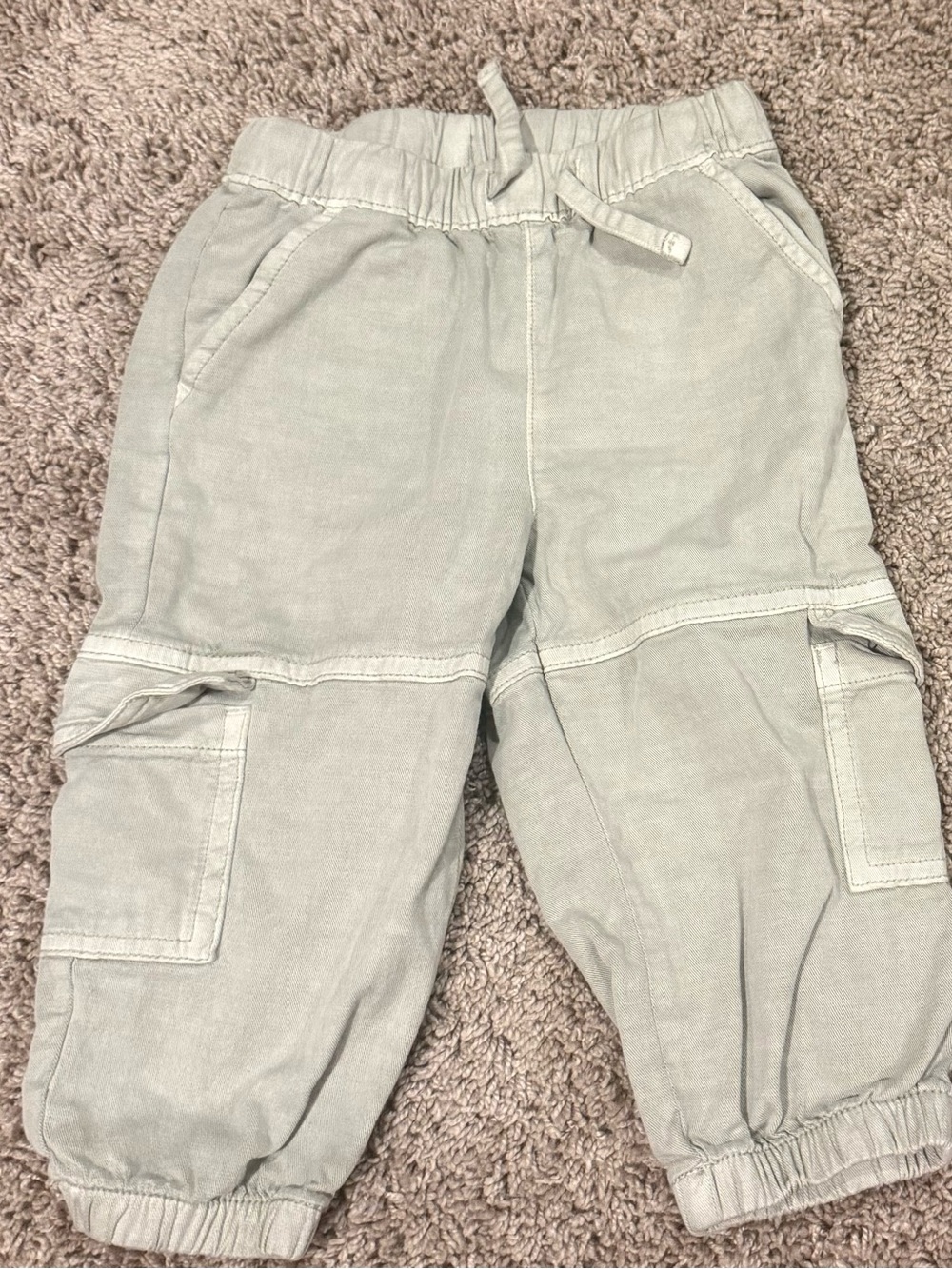 Cat & Jack 18M Sage Green Cargo Jogger Pants – Utility Pocket